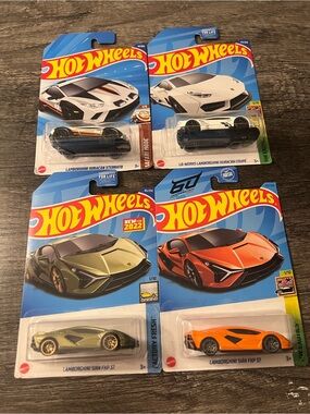 Hot Wheels Lamborghini Bundle – 4 Car Lot – New on Card